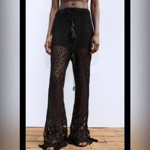 Zara lace beach pants XS